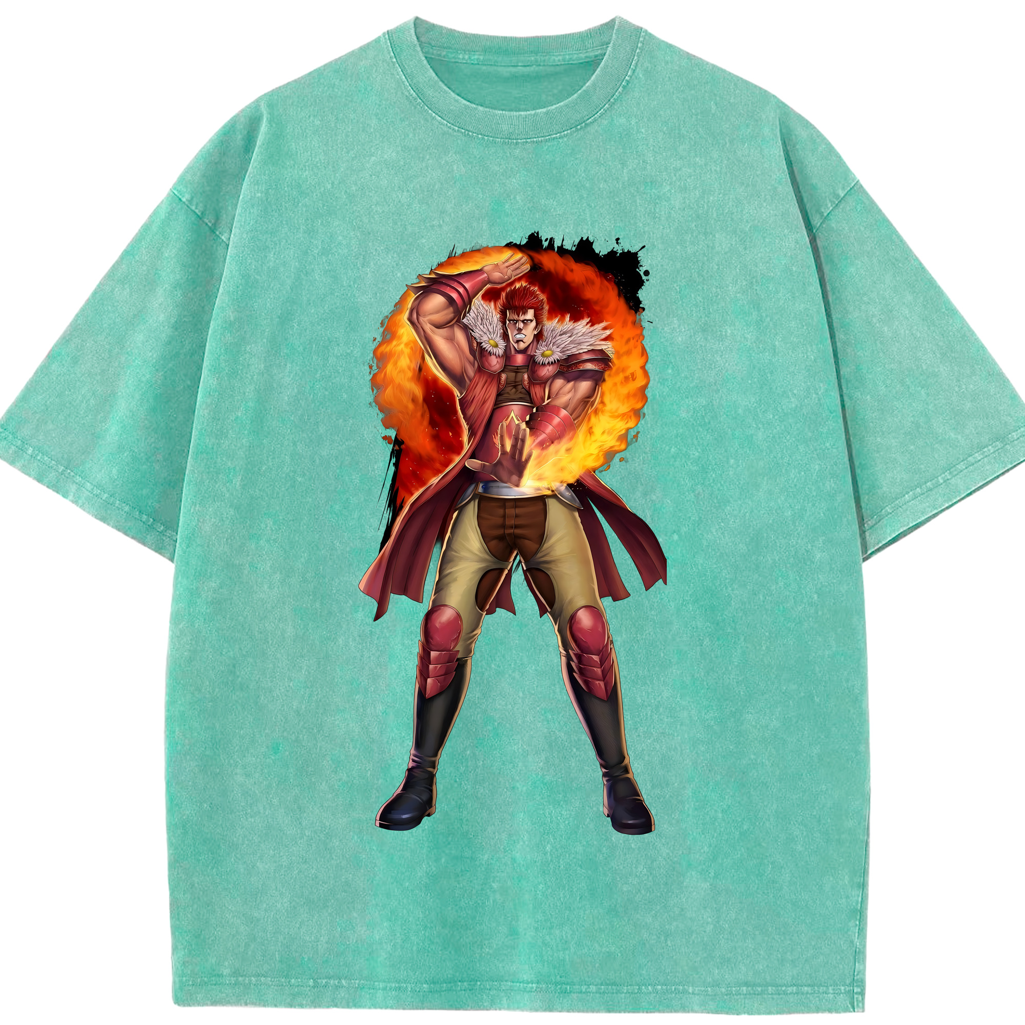 （画像用） 北斗の拳 Fist of the North Star 綿100% ヴィンテージ風 半袖Tシャツ（フロントプリント）